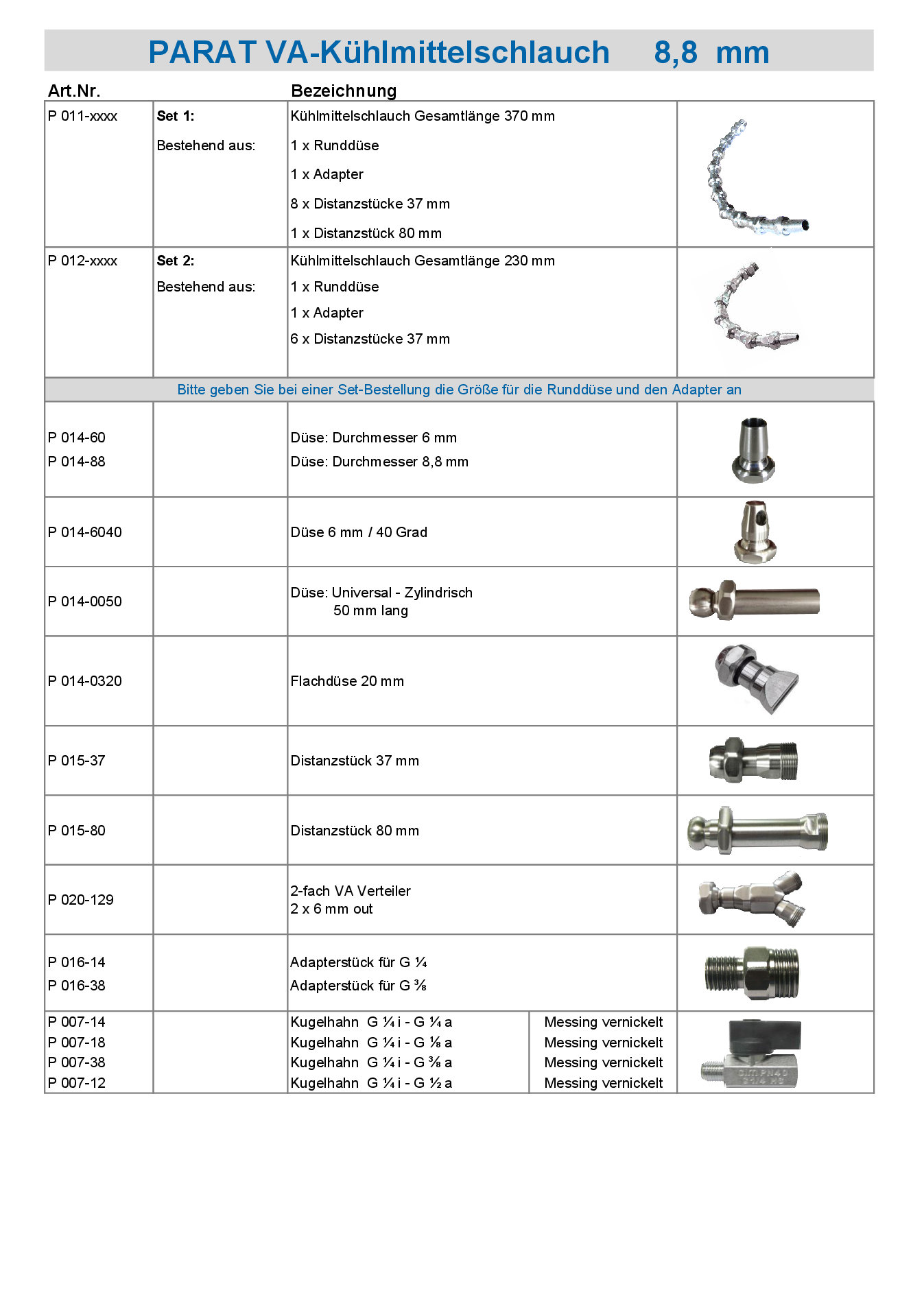 PARAT VA-Kühlmittelschlauch 8,8 mm PARAT VA-Kühlmittelschlauch 8,8 mm