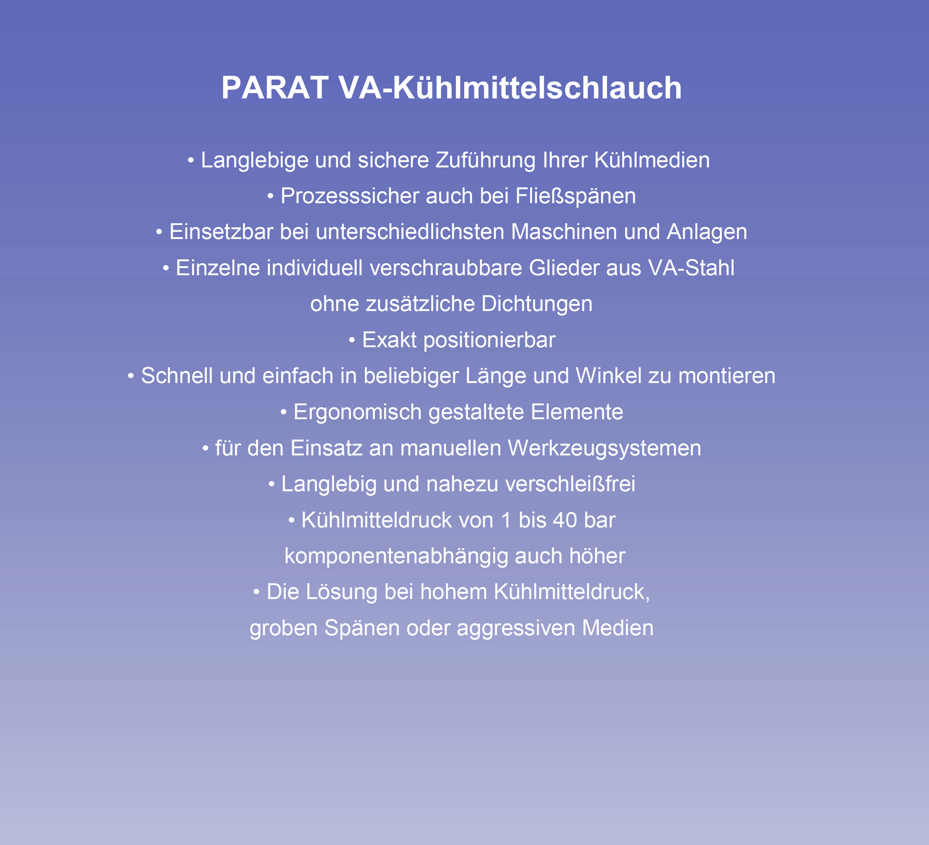 PARAT VA-Kühlmittelschlauch PARAT VA-Kühlmittelschlauch