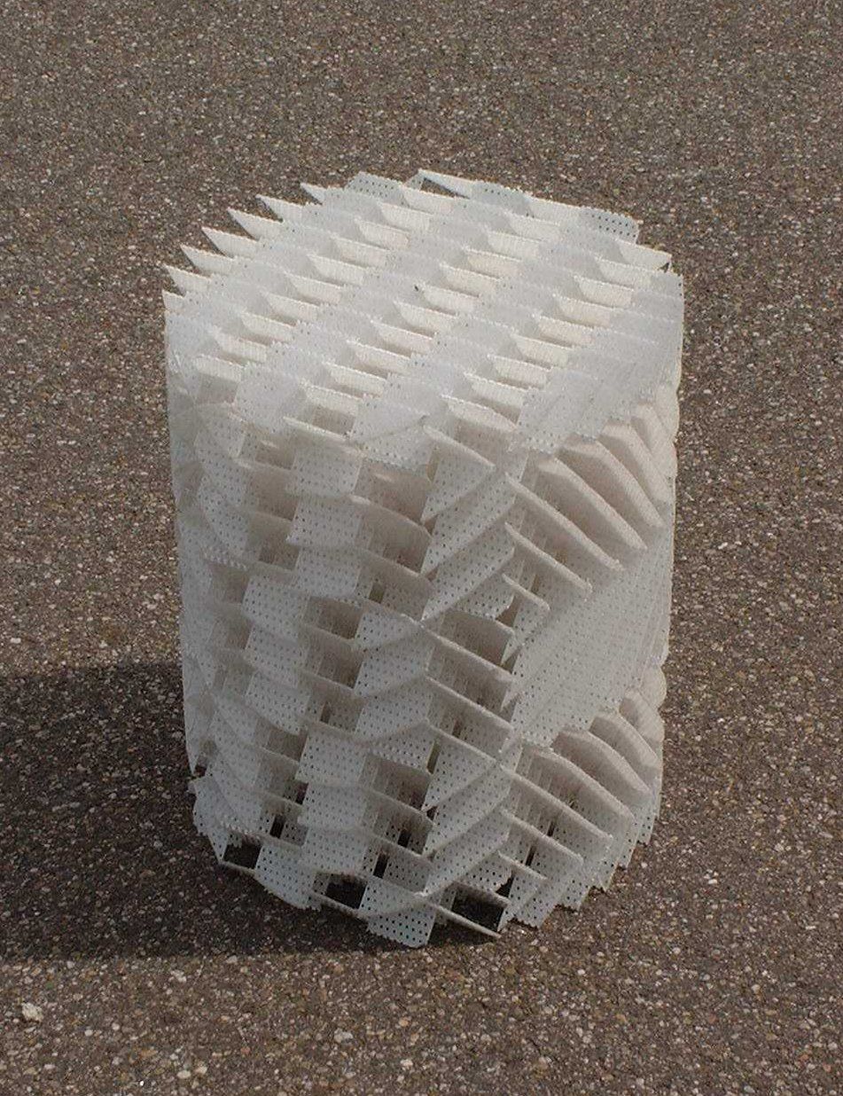 Mass transfer packing type MULTIWIR MX made of PP