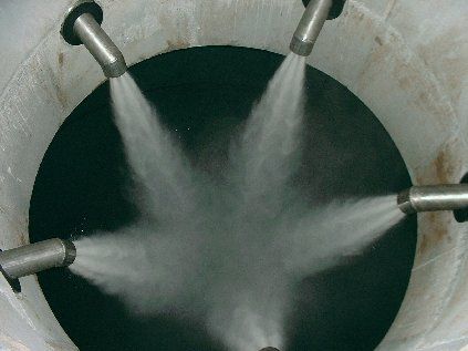 Test de pulvérisation durant mise en service à froid