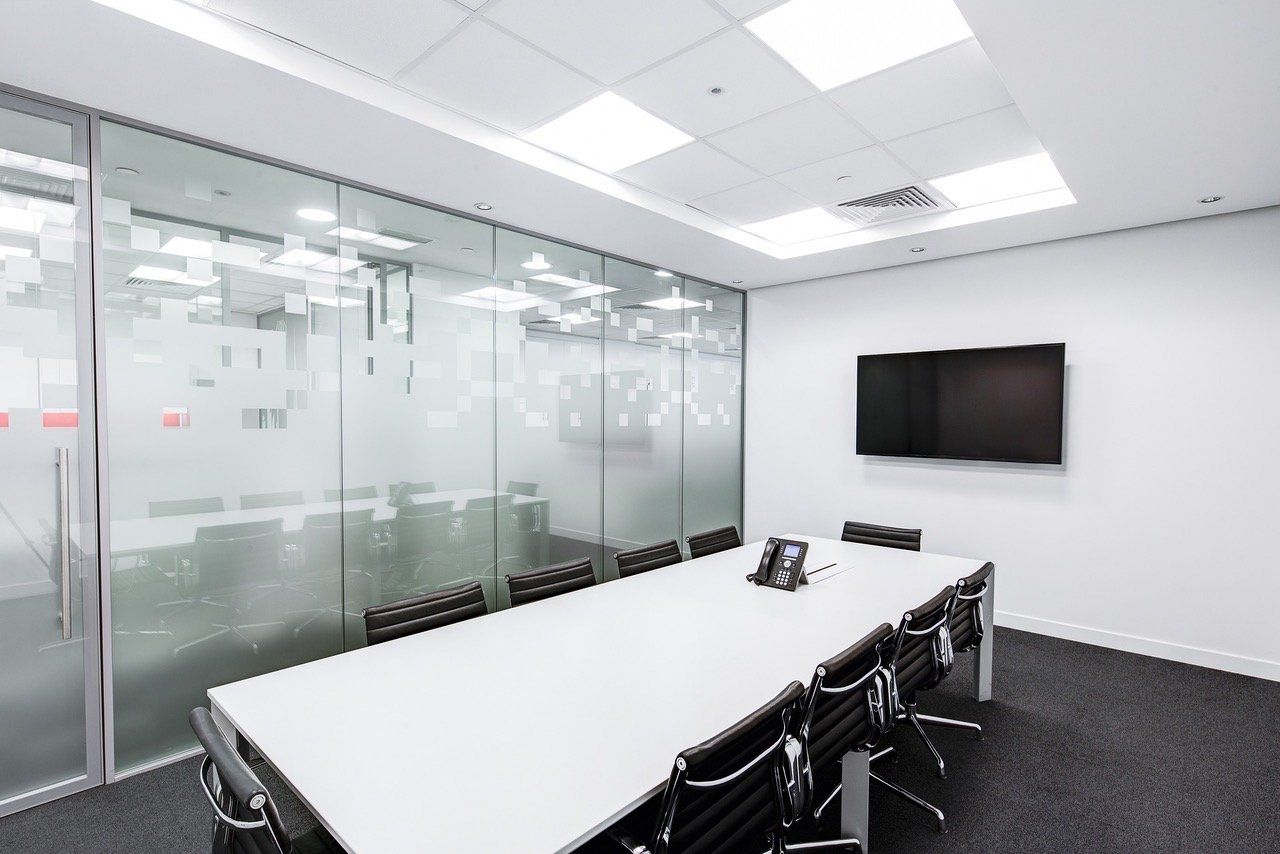 a large conference room