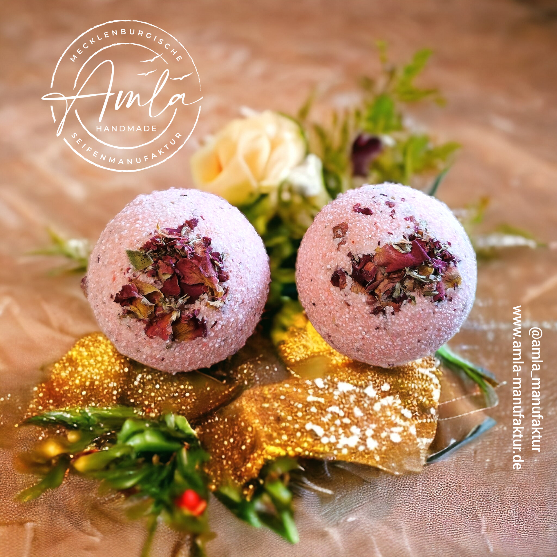 Kakaobutter Bathbombs Badekugel Rosen Badekugeln Bathbombs