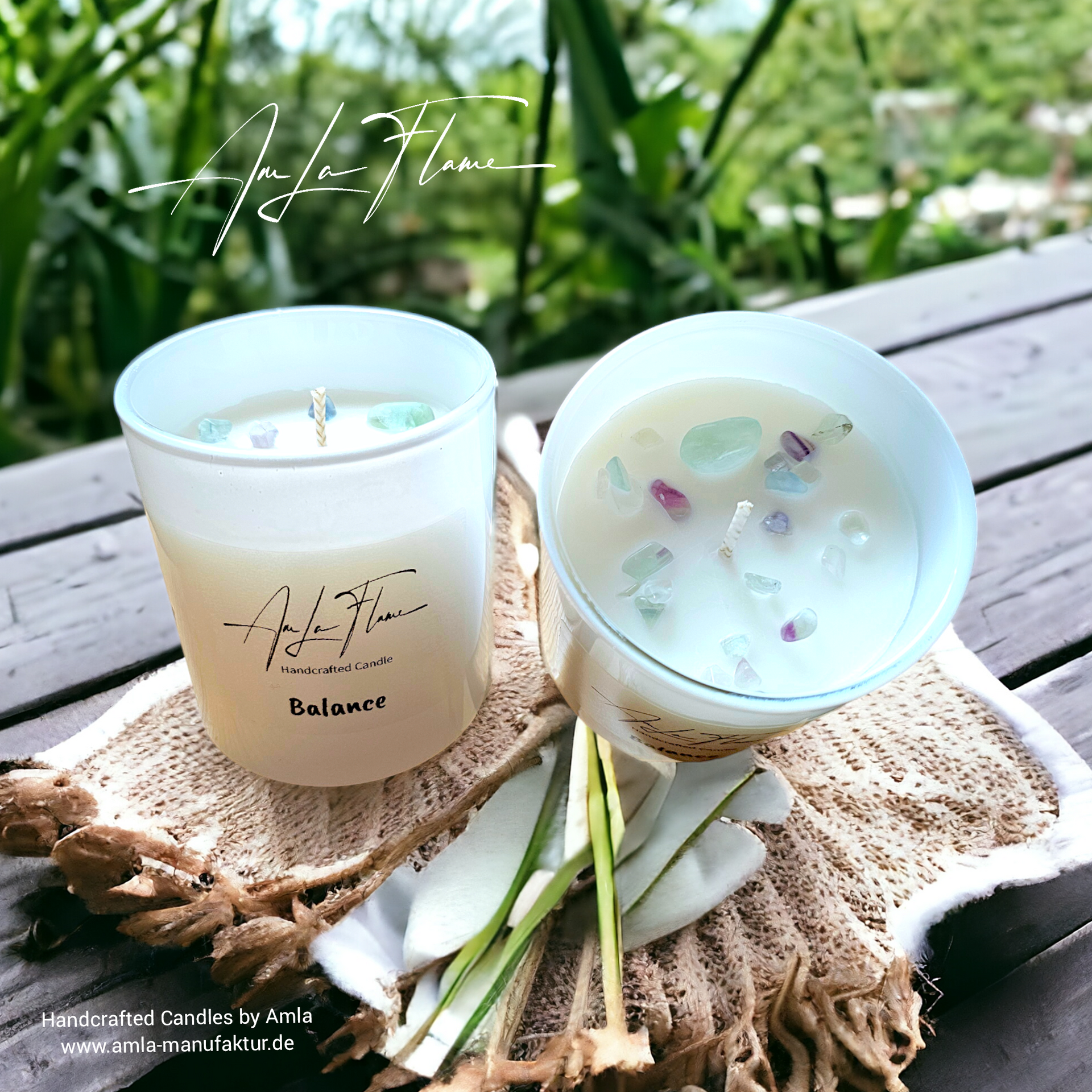 Duftkerze Balance mit Fluorit Duftkerze Balance mit Fluorit