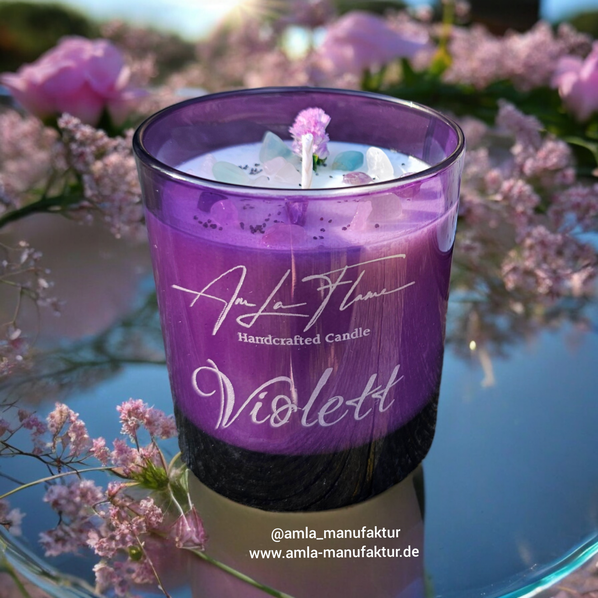 Duftkerze Violett Sojakerze im Glas Duftkerze Violett Soycandle