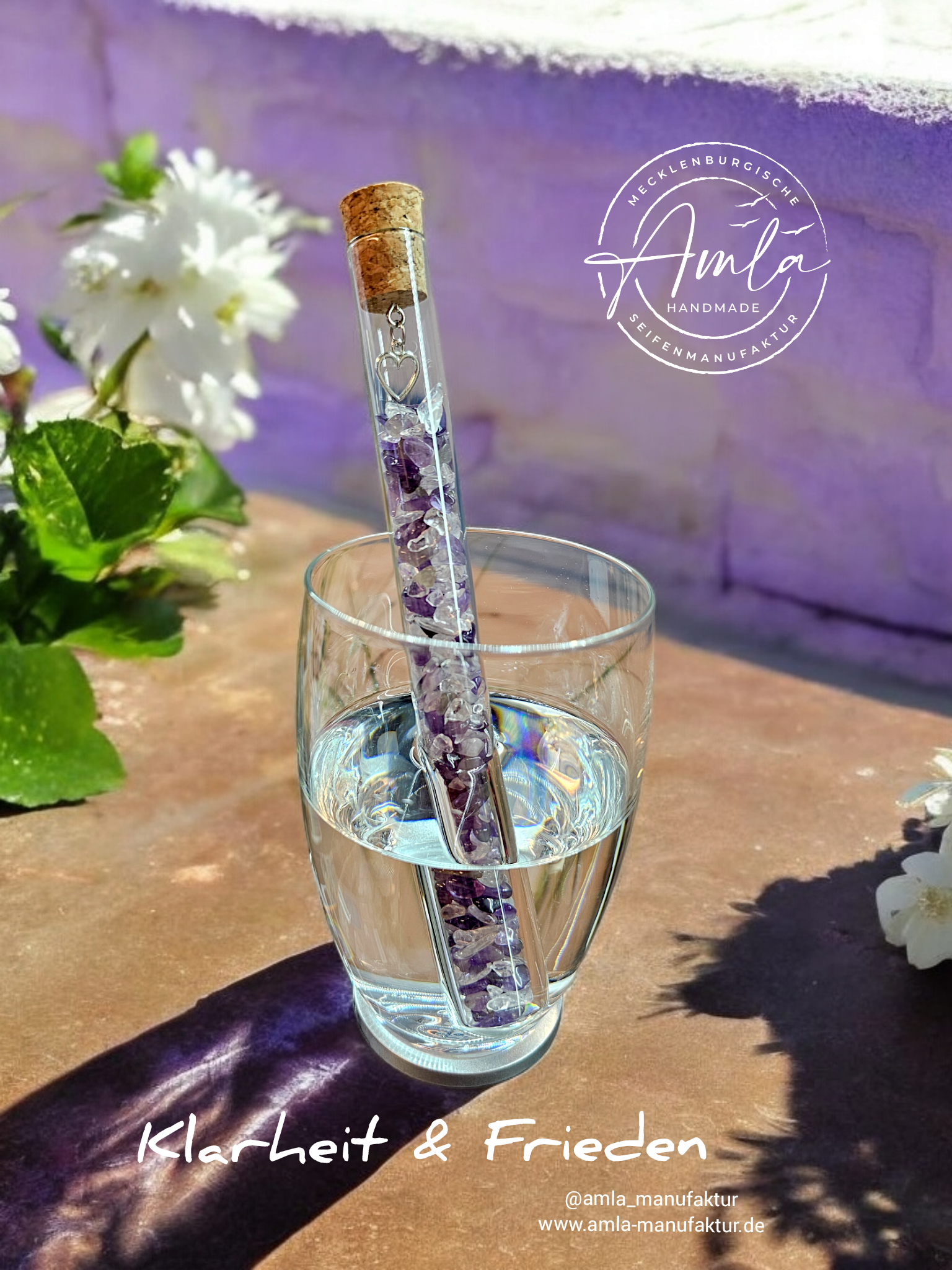 Wassersteine Amethyst und Bergkristall Wassersteine Amethyst und Bergkristall