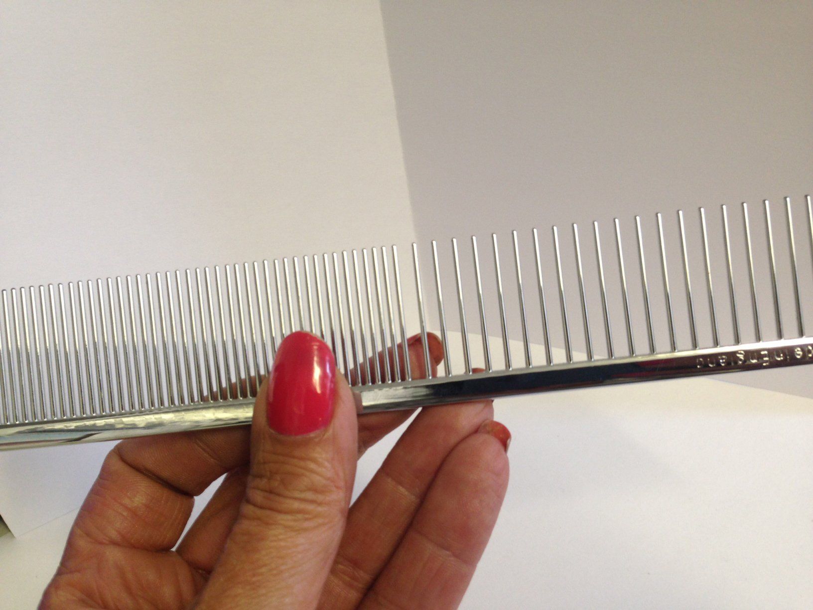 perfectly spaced teeth in comb