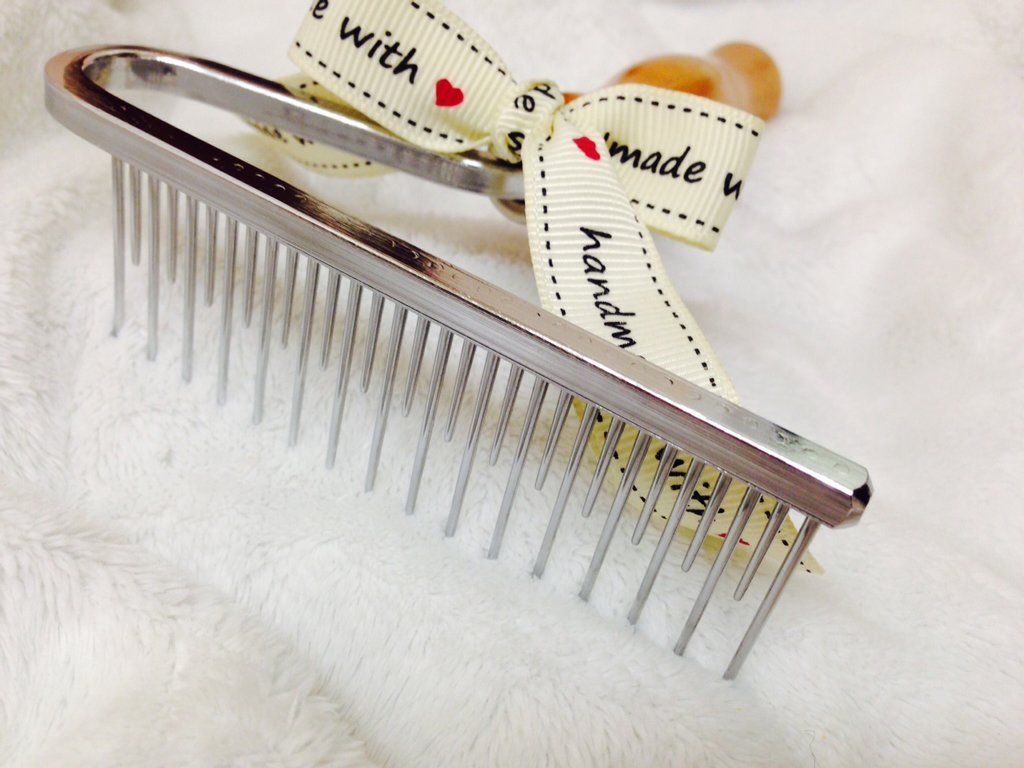 hand made dog combs, shedding rake