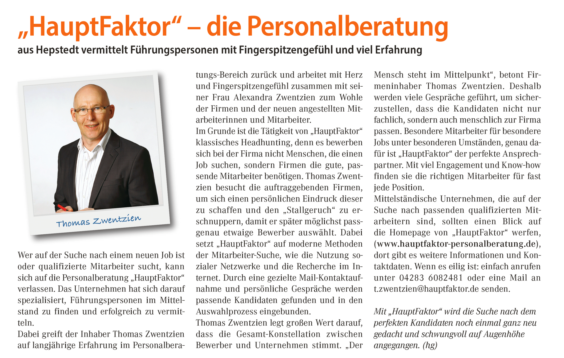 HauptFaktor die Personalberatung