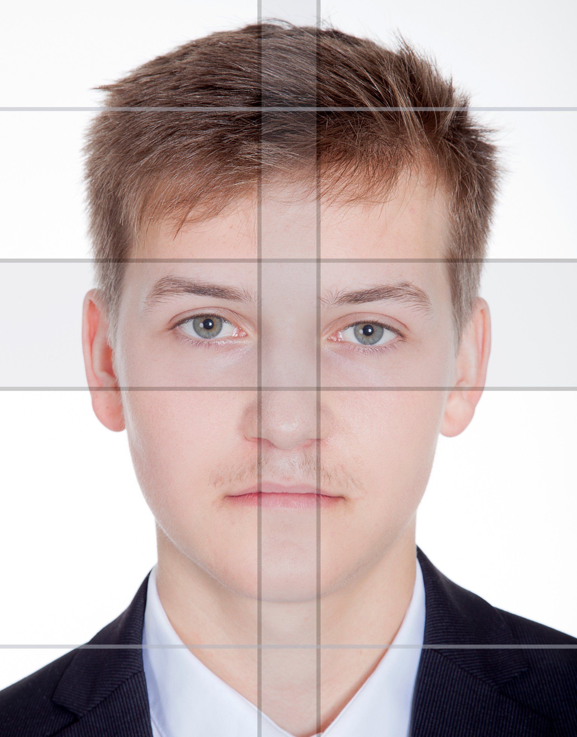 Biometrisches Passbild Biometrisches Passbild auf dem ein junger Mann zu sehen ist