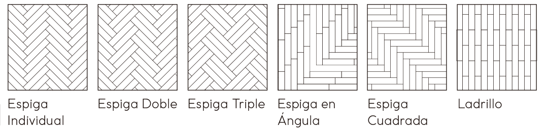 diferentes diseños instalación suelo de vinilo CoreTec