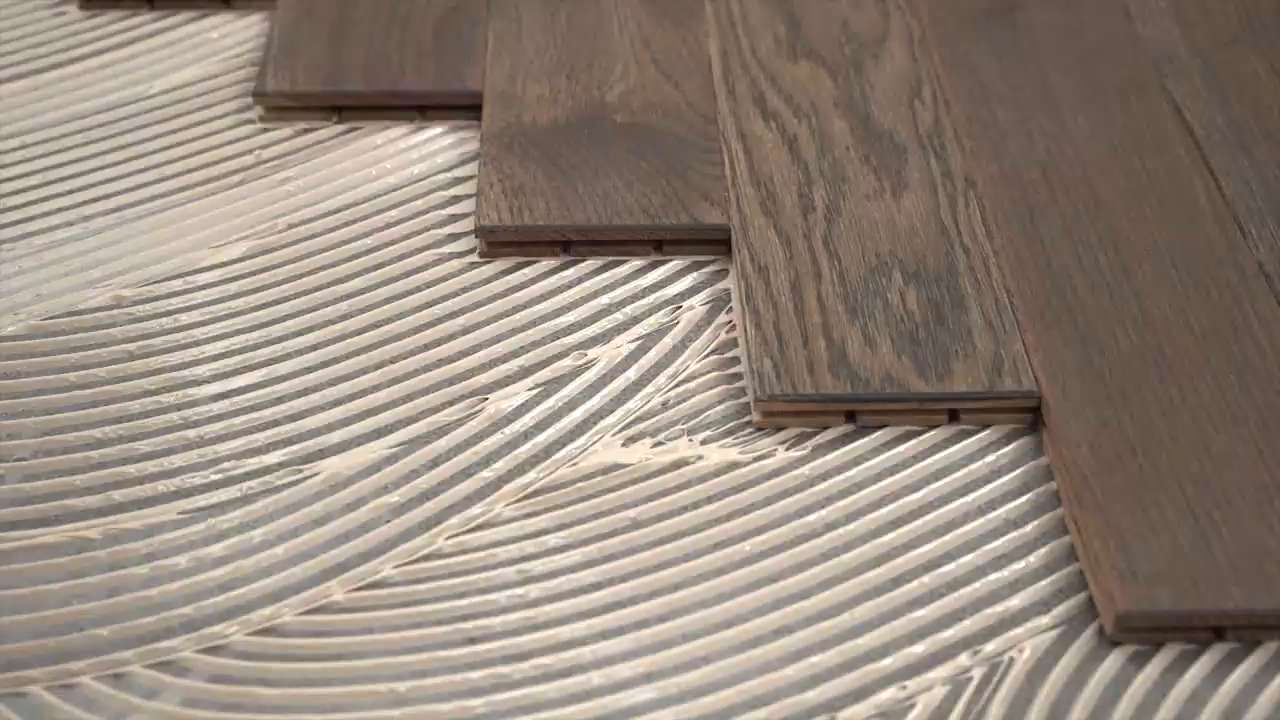 instalación parquet encolado a la base