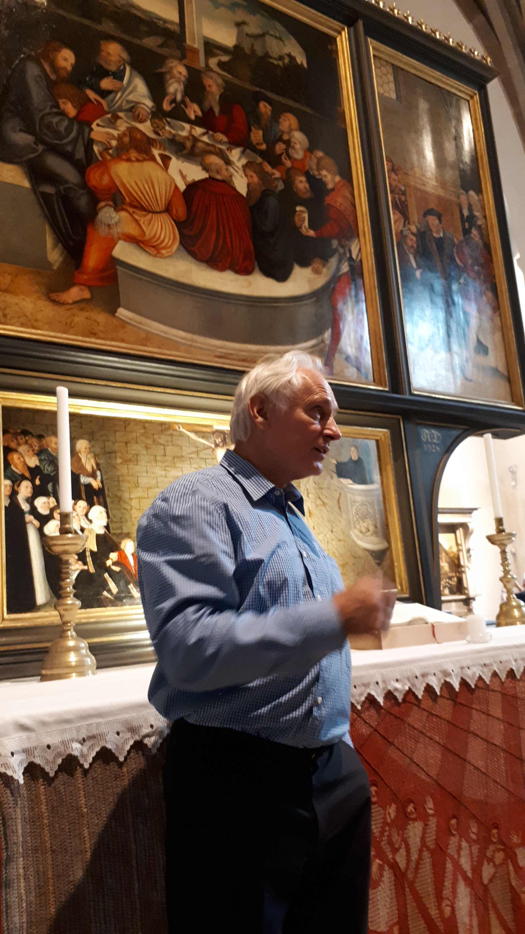Bernd Naumann, fantastic guide at Lutherstadt Wittenberg Stadtkirche