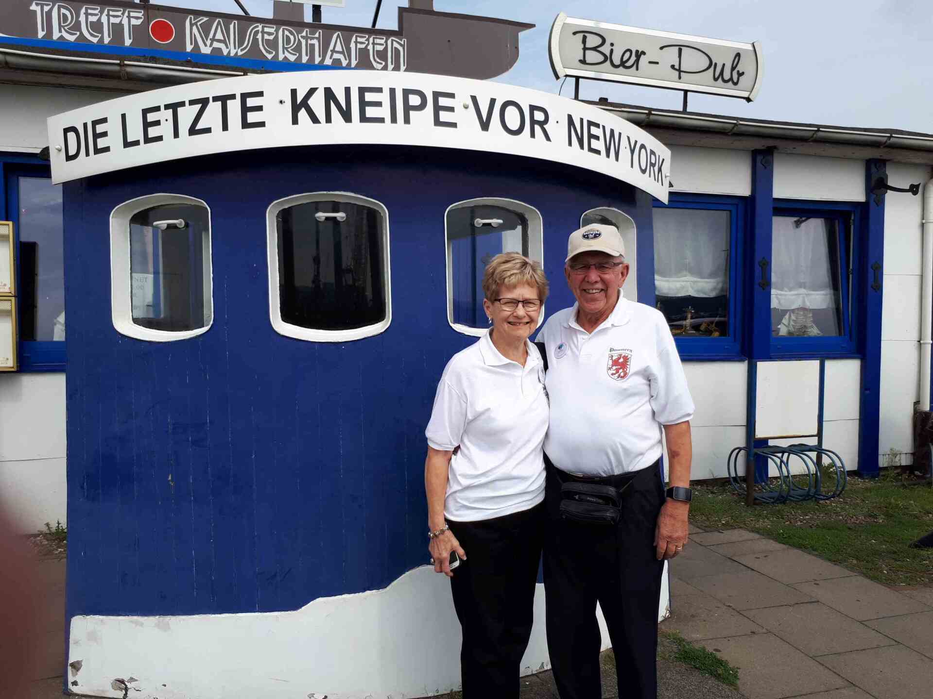 Last bar before New York Bremerhaven Lou Ann and Don Zamsow