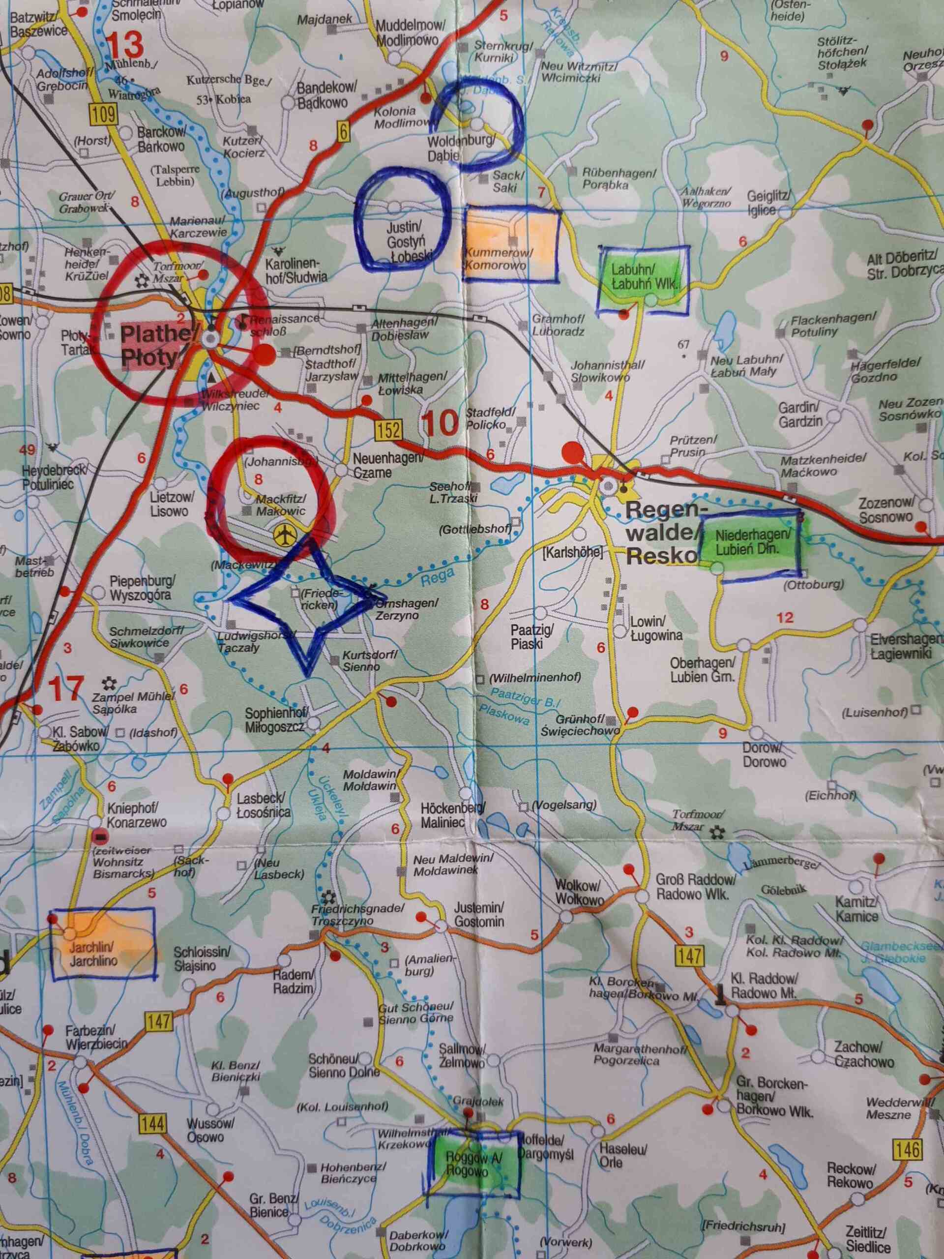Taxi destinations