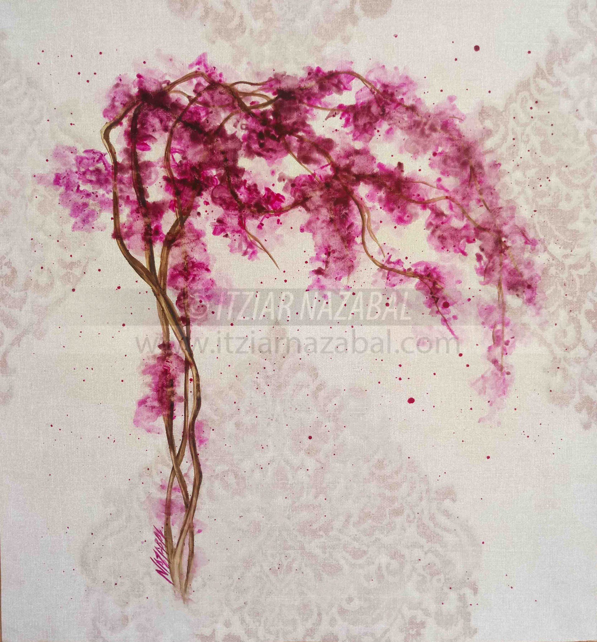 flores, bouganvillie, colores, arte, cuadros, acuarelas, contemporáneo,