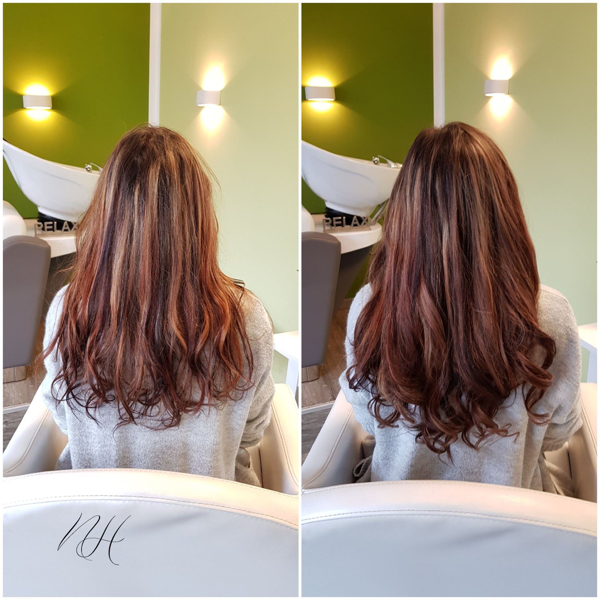 Haarverdichtung Balayage vorher nachher Bilder