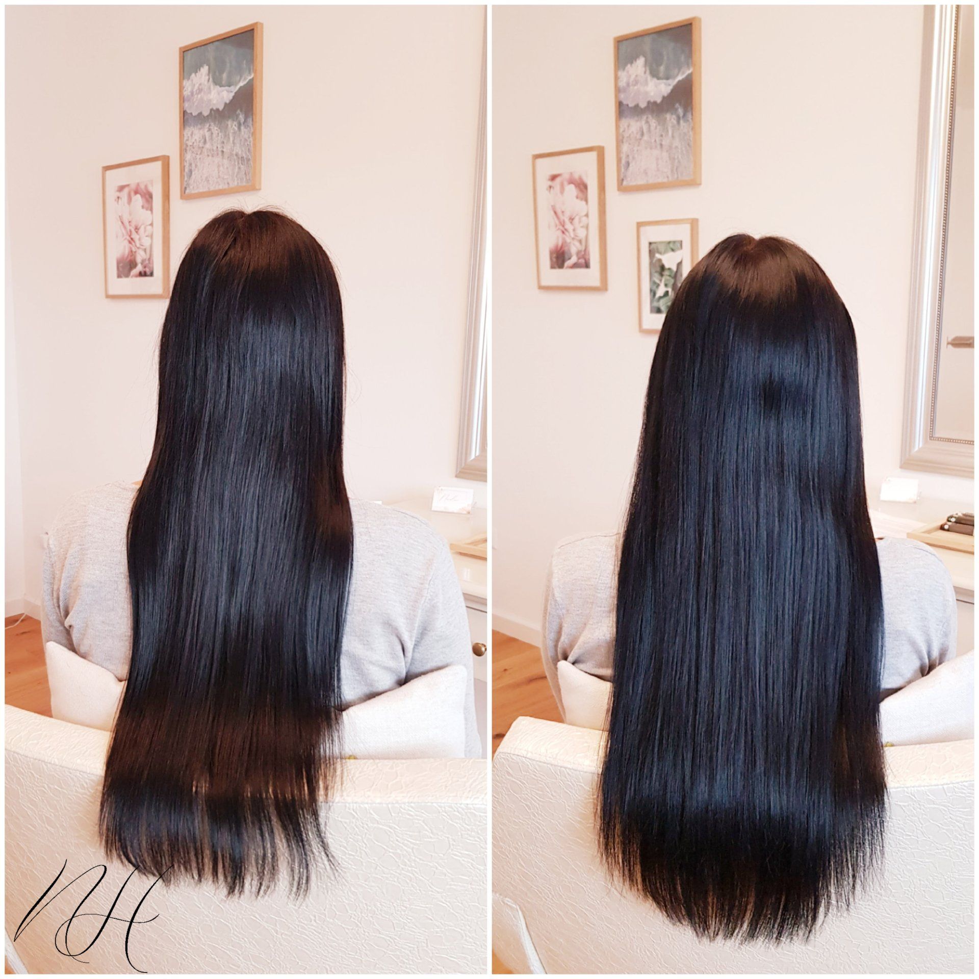 Haarverdichtung schwarz vorher nachher Bilder