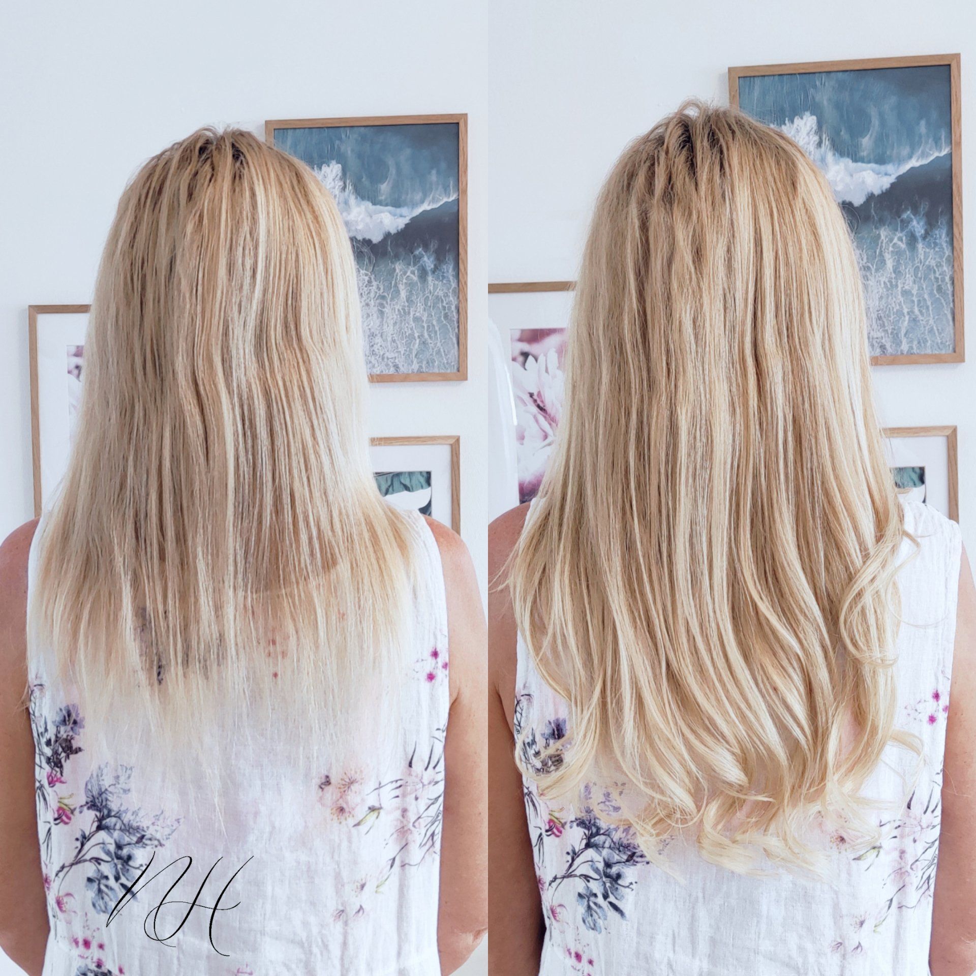 Haarverdichung blond vorher nachher