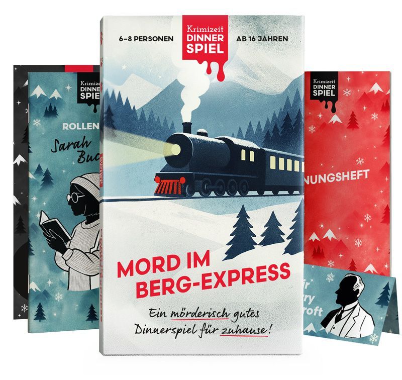 Krimidinner Krimizeit Mord im Berg-Express 6-8 Personen Krimidinner zuhause