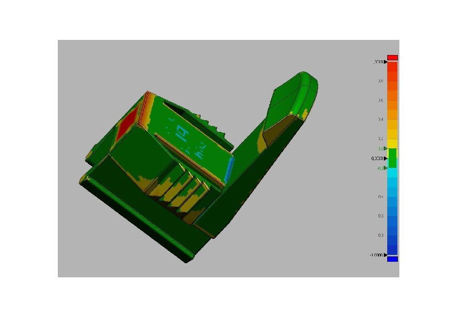 Abweichungsanalyse eines Küchenclips.
