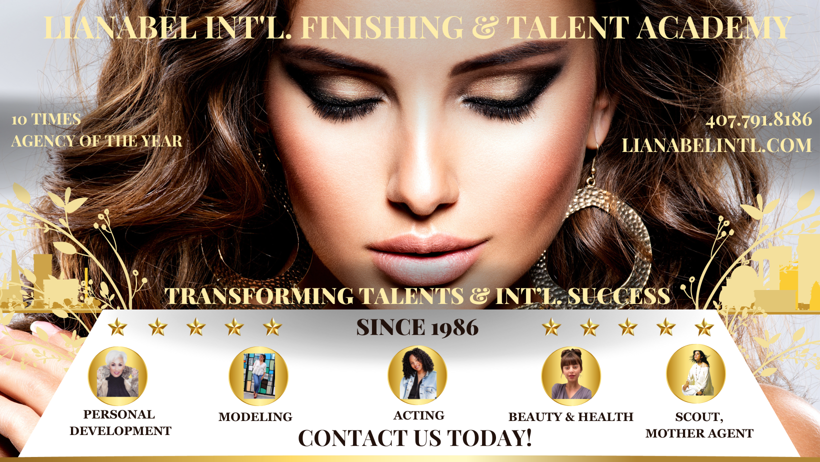 Teen model training at Lianabel International in NYC fashion showcase.