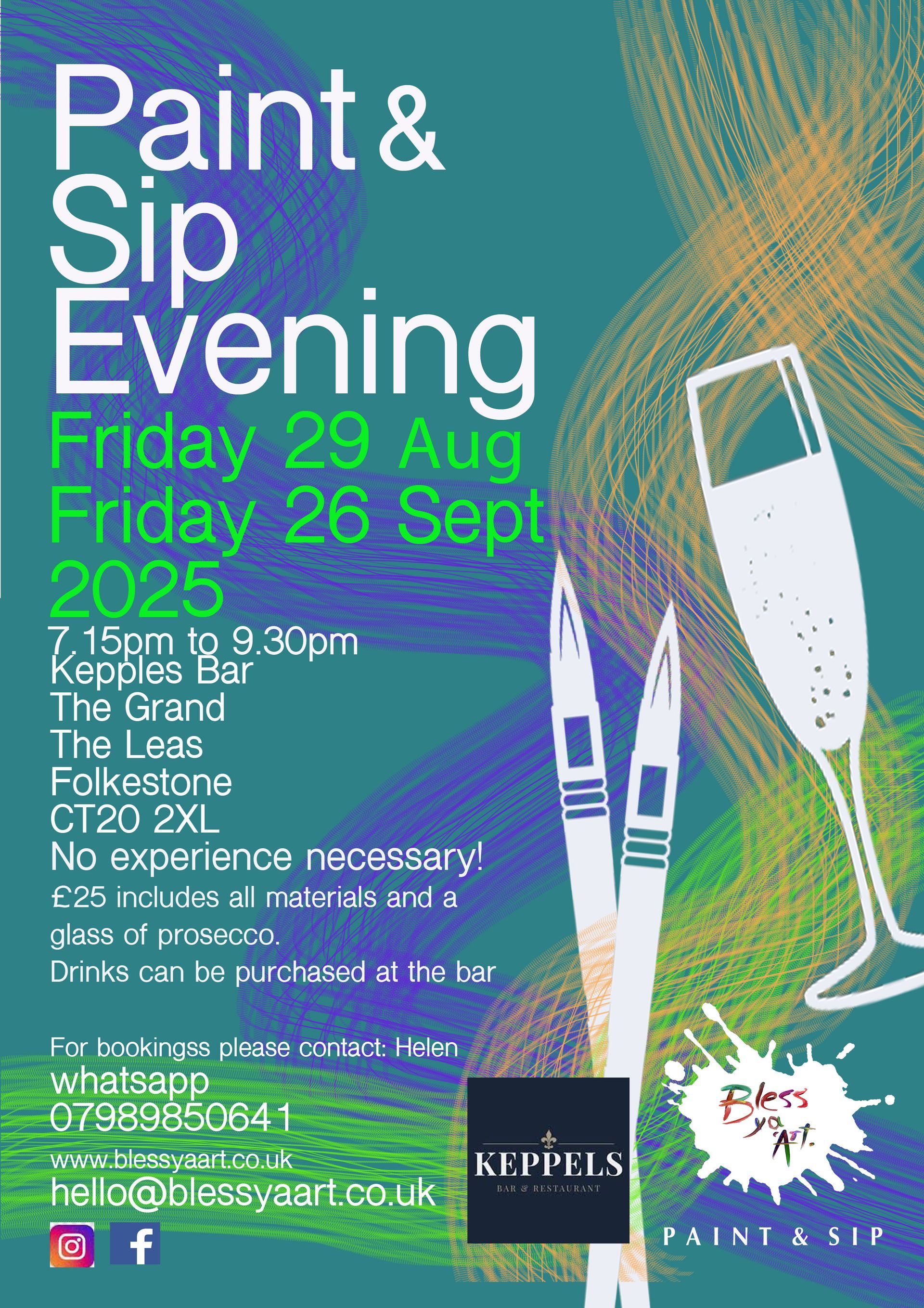 Paint and Sip Night event poster