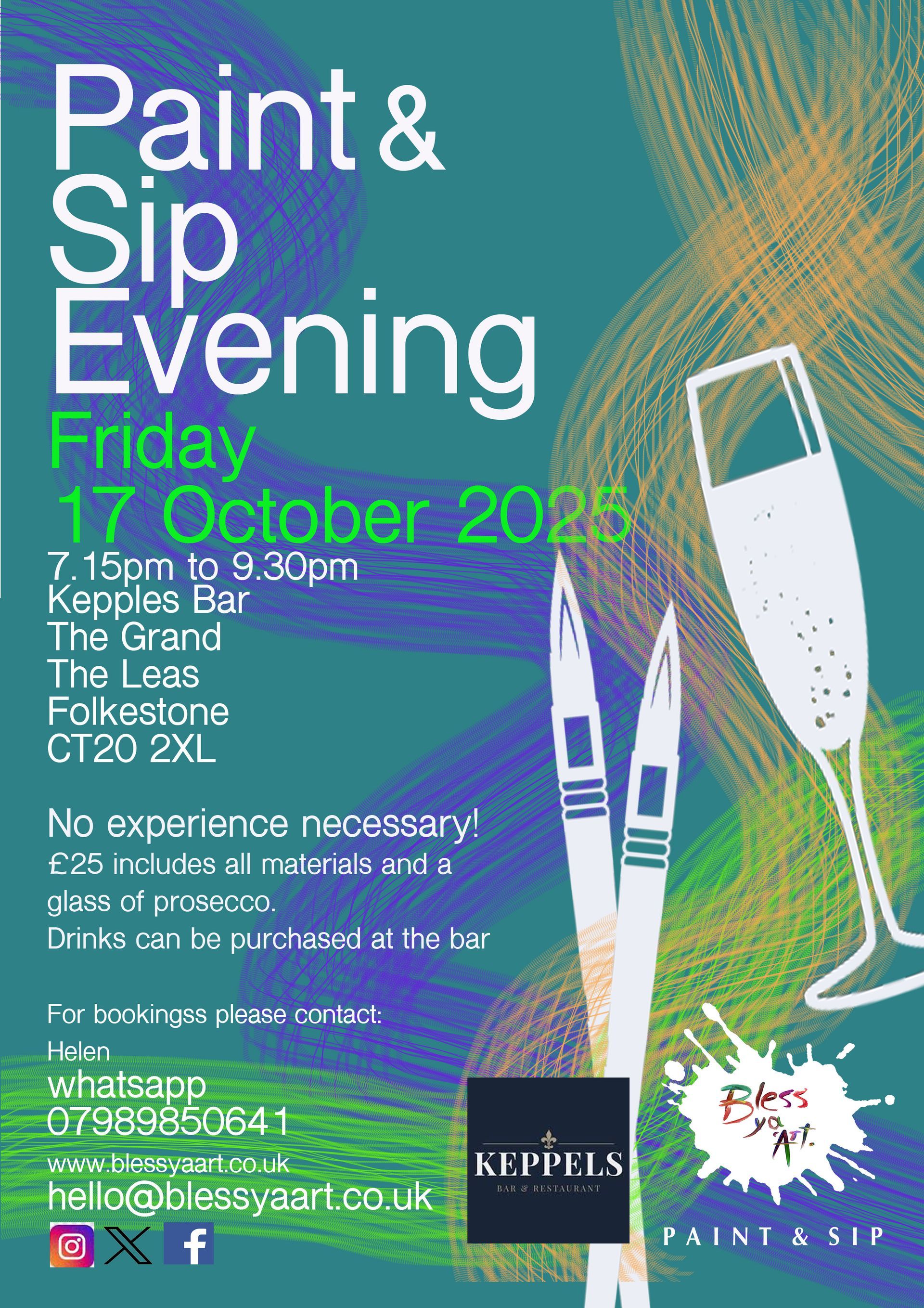 Paint and Sip Night event poster