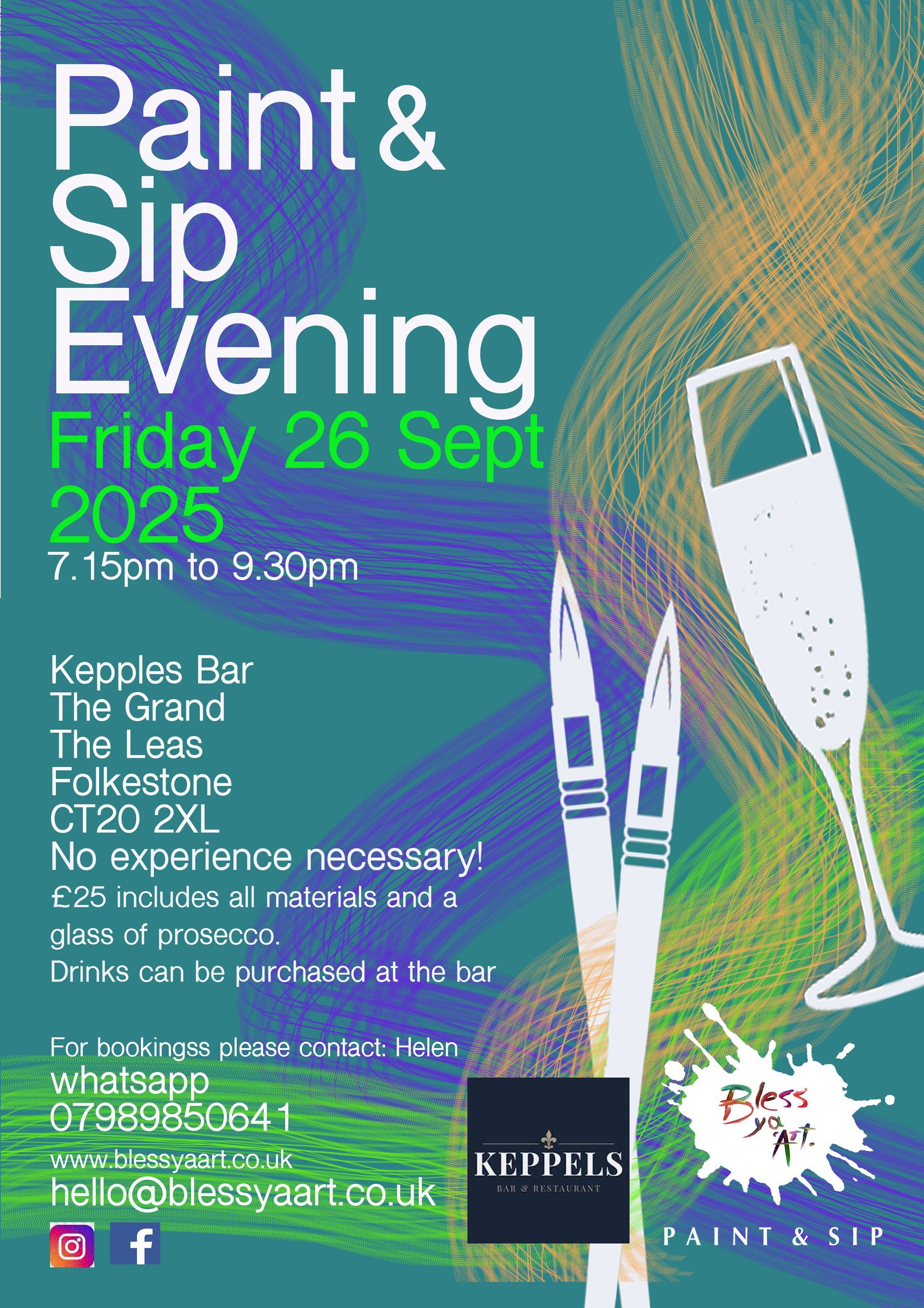 Paint and Sip Night event poster