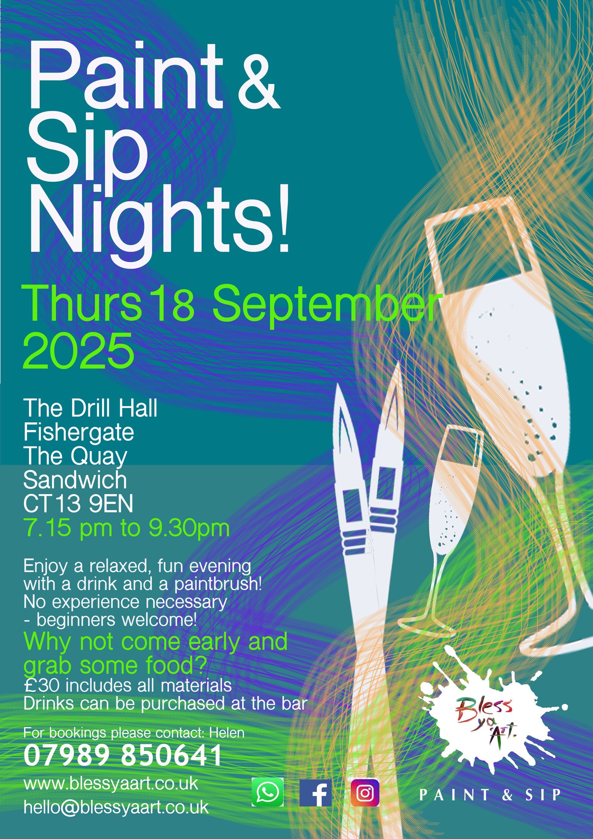 Paint and Sip Night event poster