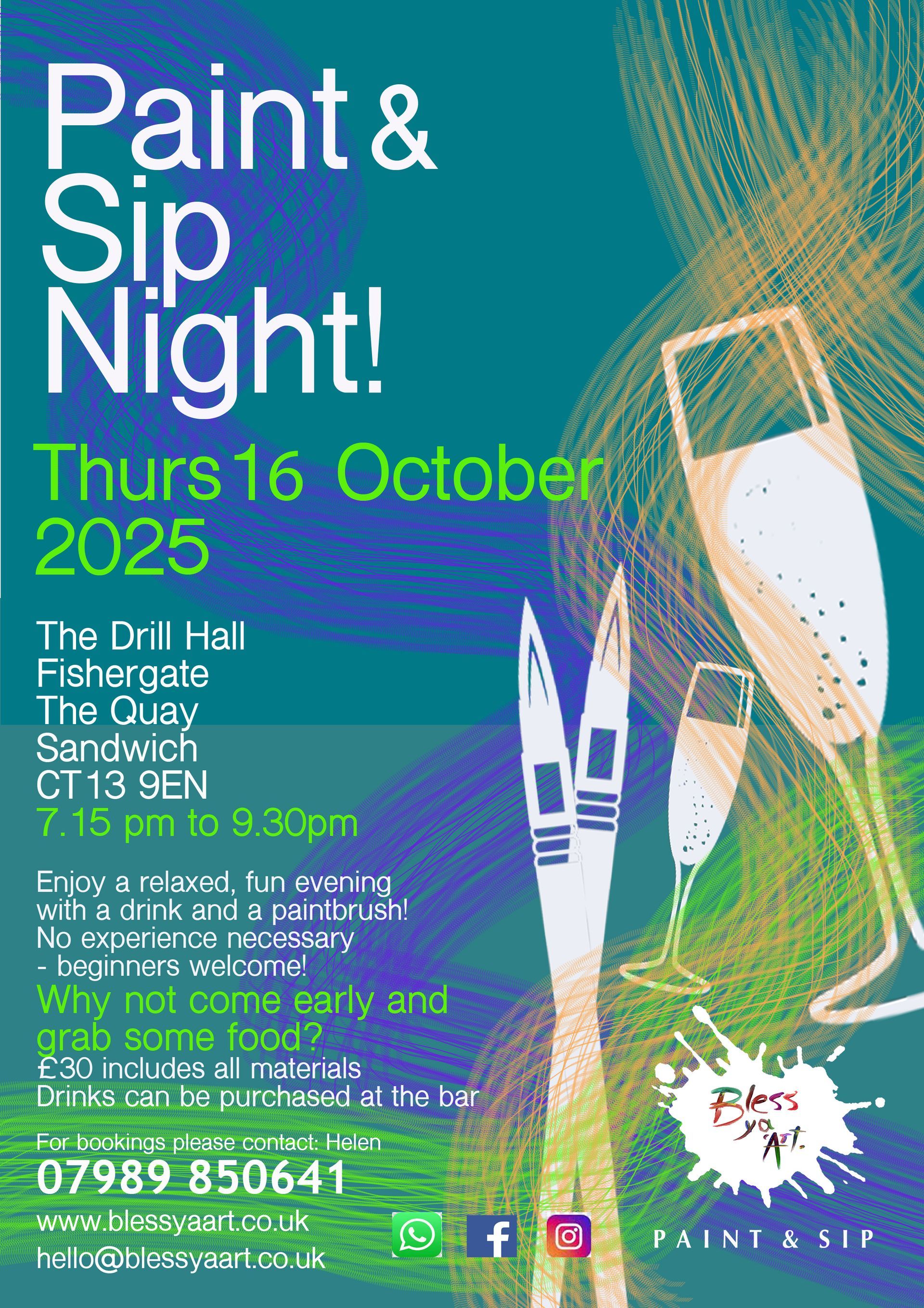 Paint and Sip Night event poster
