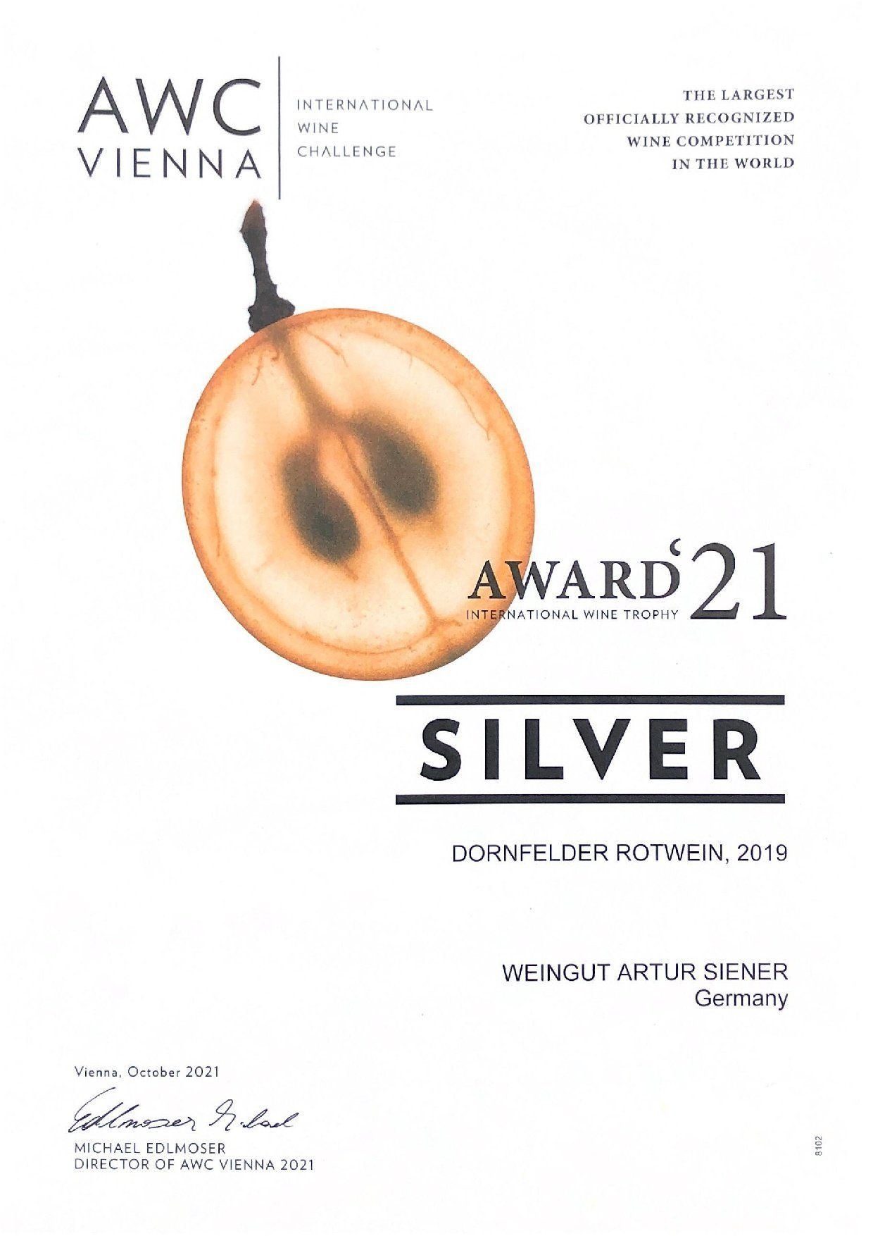 Silber - Dornfelder Rotwein 2019