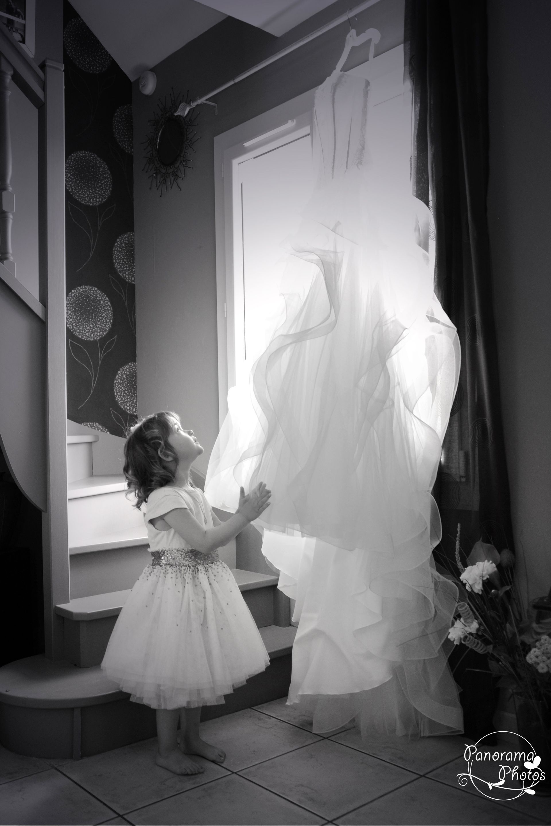 photo petite fille et femme mariage