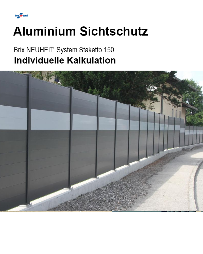 Aluminium-Sichtschutz für Garten und Terrasse
Wetterfester Sichtschutz aus Aluminium kaufen
Individuelle Aluminium-Sichtschutzlösungen
Moderner Aluminium-Sichtschutz für mehr Privatsphäre
Aluminium-Sichtschutzzaun in verschiedenen Designs