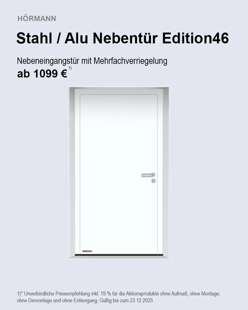 Edition46 Stahl Alu Nebeneingangstür Hörmann Edition 46 Nebentür kaufen
Hörmann Edition 46 Nebentür günstig
Hörmann Edition 46 Aktion 25
Hörmann Nebeneingangstür Edition 46
Hörmann Kellertür Edition 46 kaufen
Hörmann Aktion 25 Türen Angebot
Hörmann Edition 46 Nebentür Bad Kissingen
Hörmann Nebentür günstig kaufen
Hörmann Nebeneingangstür Aktion 25
Hörmann Tür Edition 46 Qualitätstest