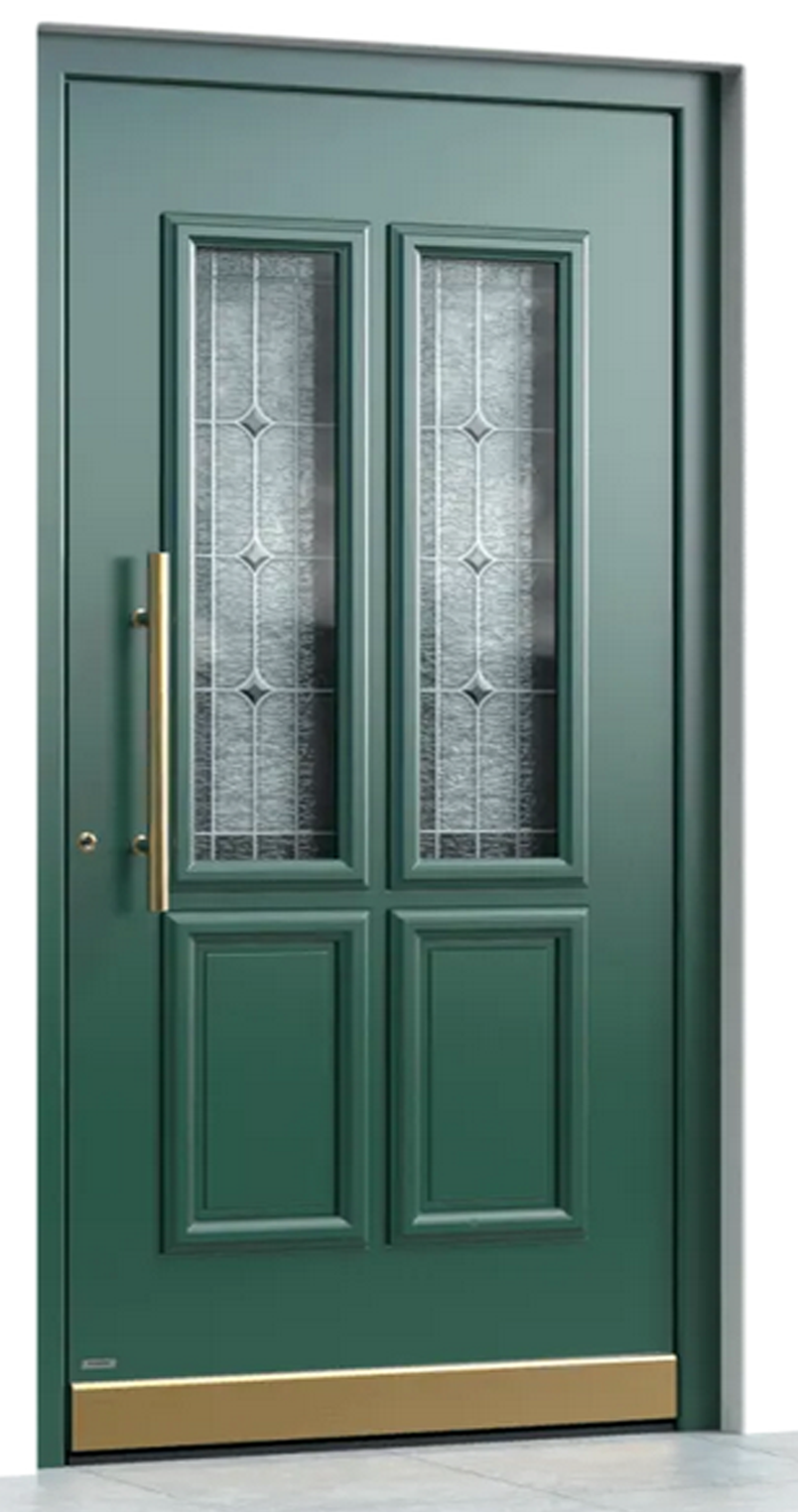 Haustür Eingangstür Pirnargrün Landhausstil mit Verglasung und Rechteck Griff in GoldoptikBad Kissingen Hammelburg Bad Brückenau Schweinfurt Würzburg Fulda Ebenhausen Werneck Arnstein Karlstadt Gemünden Bad Bocklet modern trendy design Haustür Eingangstür Pirnar grün Landhausstil mit Verglasung und Rechteck Griff in Goldoptik Bad Kissingen Hammelburg Bad Brückenau Schweinfurt Würzburg Fulda Ebenhausen Werneck Arnstein Karlstadt Gemünden Bad Bocklet modern trendy design