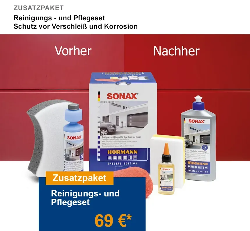 Hörmann Reinigungs- und Pflegeset
Hörmann Torpflege Set
Hörmann Pflegeset kaufen
Hörmann Reiniger und Schmiermittel
Hörmann Korrosionsschutz Tor
Pflege für Hörmann Garagentor
Hörmann Torwartung Set
Schutz vor Verschleiß Hörmann Tor
Garagentor Schmierung Hörmann
Hörmann Pflegeset Sonax
Hörmann Pflegeset für Garagentore
Hörmann Reinigungs- und Pflegeset mit Sonax
Sonax Hörmann Schmiermittel
Hörmann Gleitmittel für Tore
Hörmann Tor Dichtungspflege
Hörmann Laufschienen Schmiermittel
Korrosionsschutz Hörmann Tore
Verschleißschutz für Garagentore
Hörmann Garagentor pflegen und schmieren
Welches Pflegeöl für Hörmann Tore?
Hörmann Reinigungsset für Sektionaltore
Torwartung Hörmann mit Sonax Schmiermittel
Schutz vor Korrosion für Hörmann Tore
Wie pflegt man ein Hörmann Garagentor?