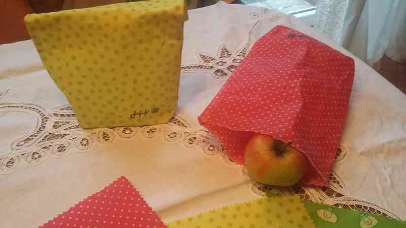 Snacktasche aus Bienewachtuch Bienenwachtücher, Snacktasche