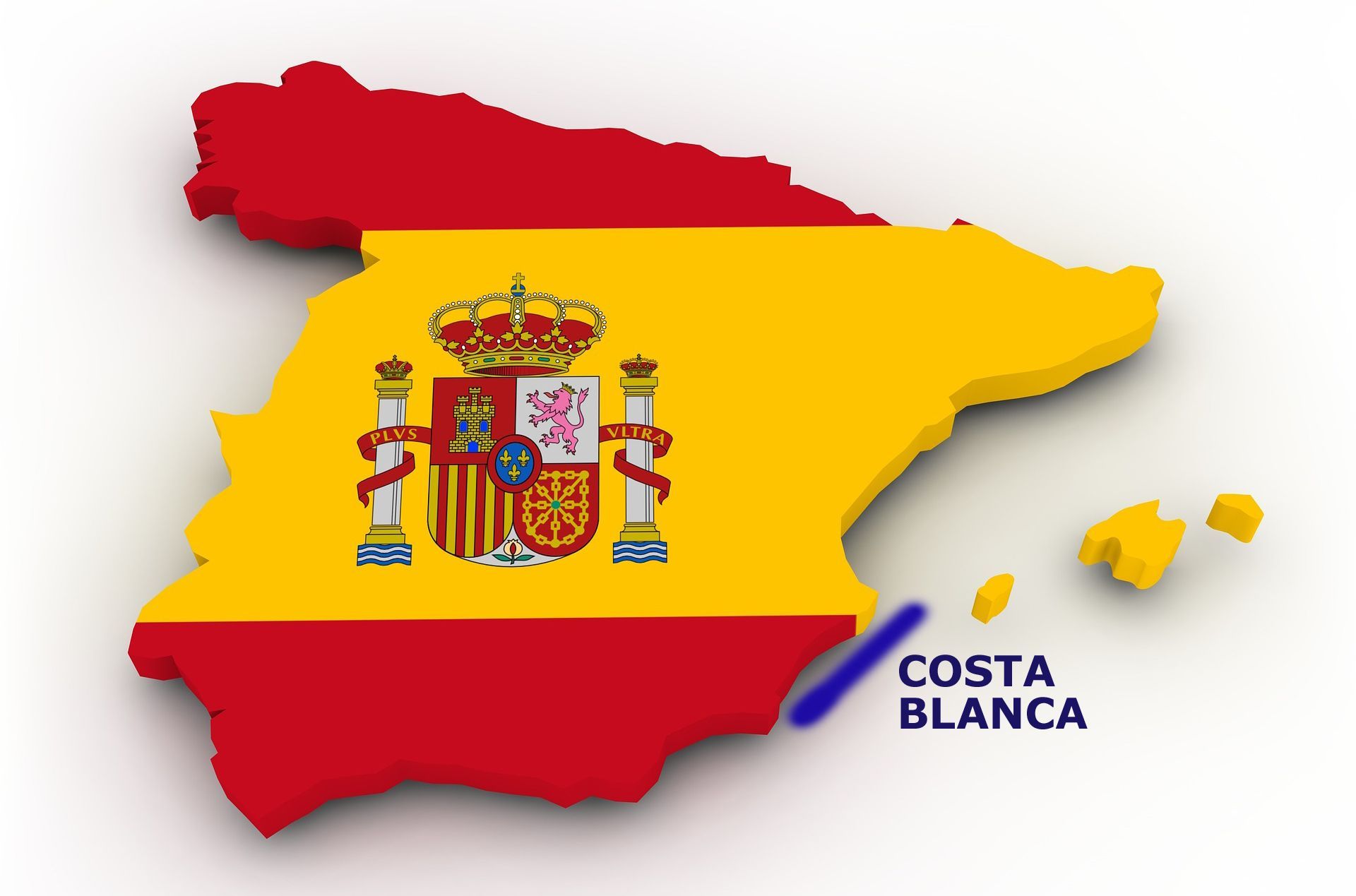Costa Blanca Kueste über 200 km, über 100 Straende