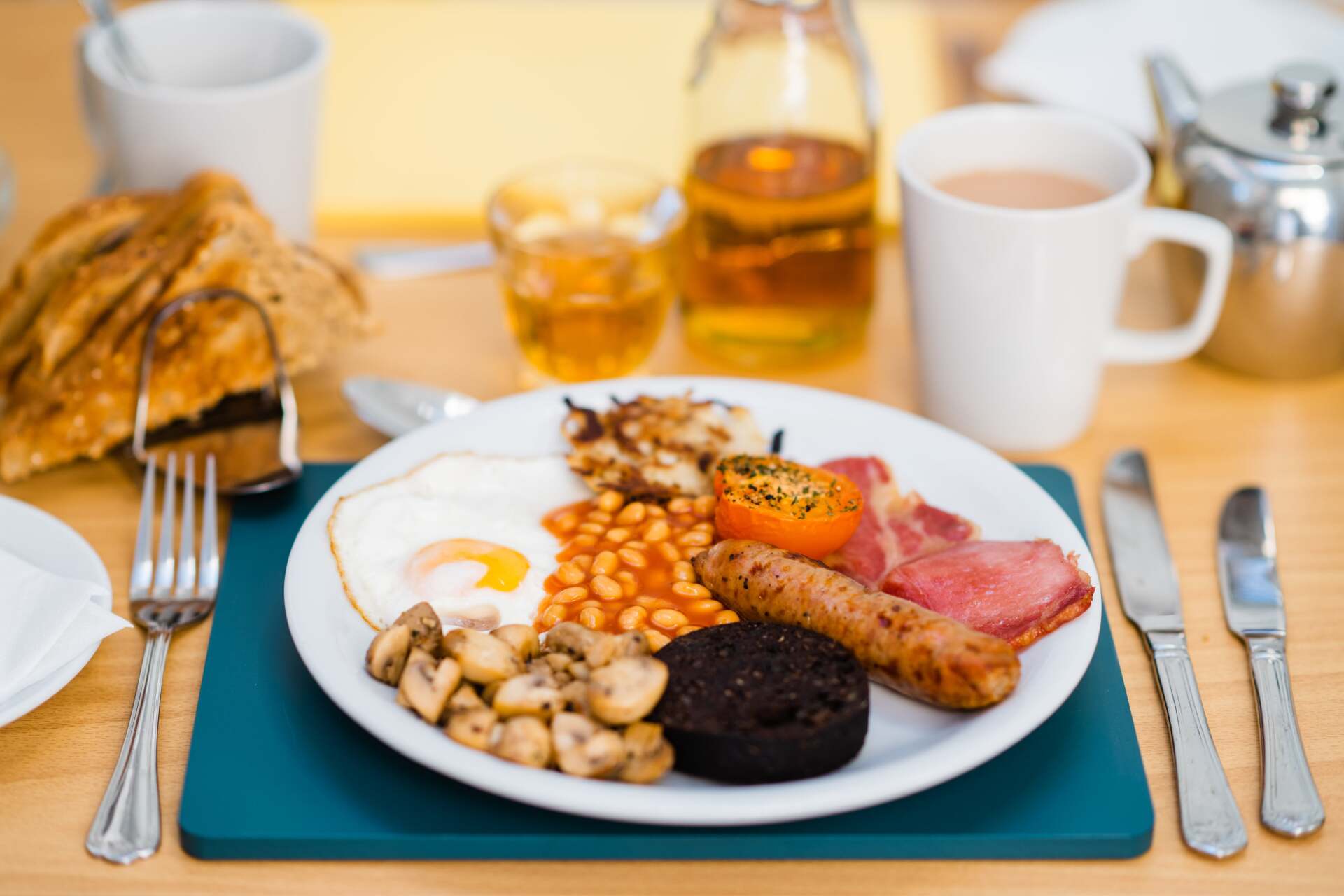 A Full Yorkshire Breakfast with a Fried Egg at Kenways Guest House