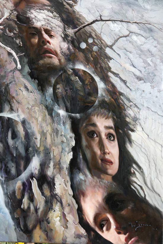 Est-ce une vision intuitive concernant l’humanité ? C’est la peur et la mort sur ce détail. Le supraréalisme concerne la vie dans sa richesse et sa complexité.