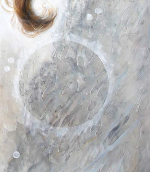 A l’intérieur de cette porte temporelle on trouve notre monde intime de pensées et d’émotions, incorporées dans des visages bien visibles.