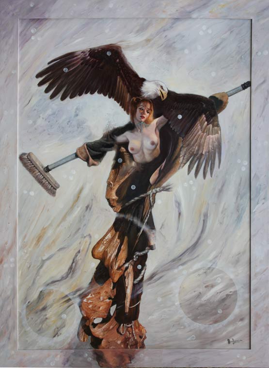 Il est destiné à faire peur aux oiseaux. Mais qui aurait peur de cette Beauté innocente ?