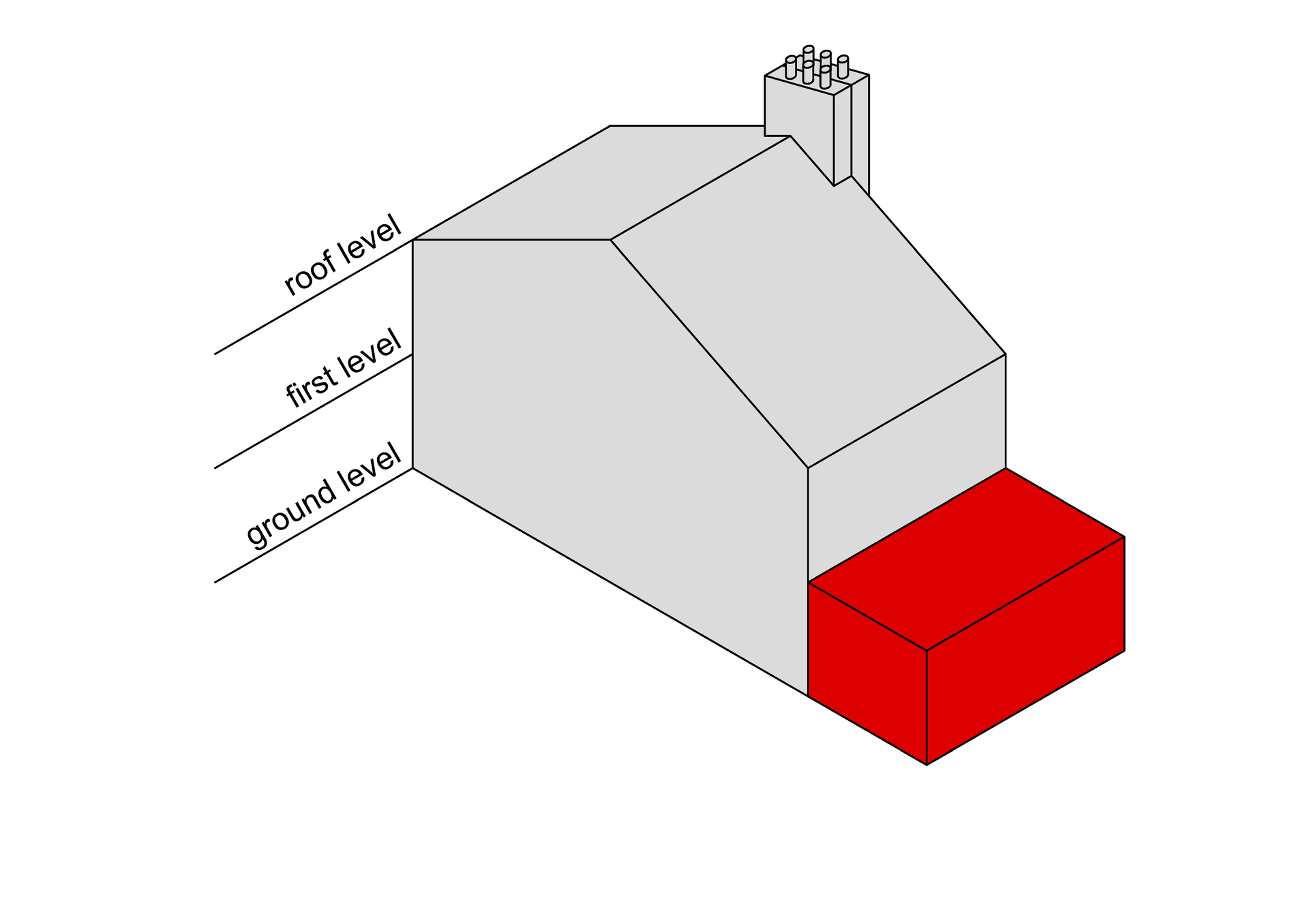 terrace house after rear extension