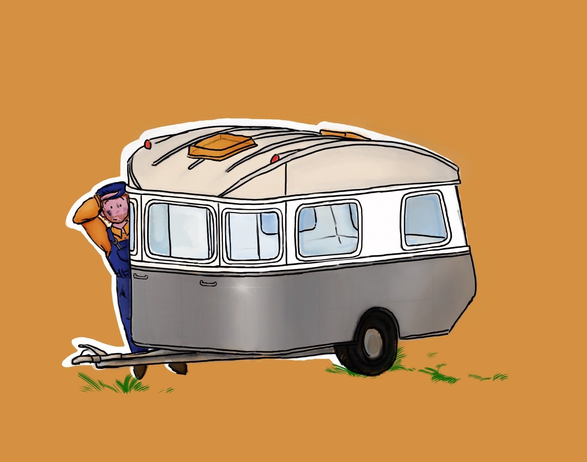 Wohnwagen Berge