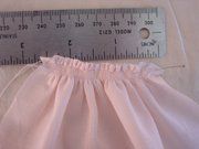 Gather to 2 1/2  inches if  displaying garment in a setting