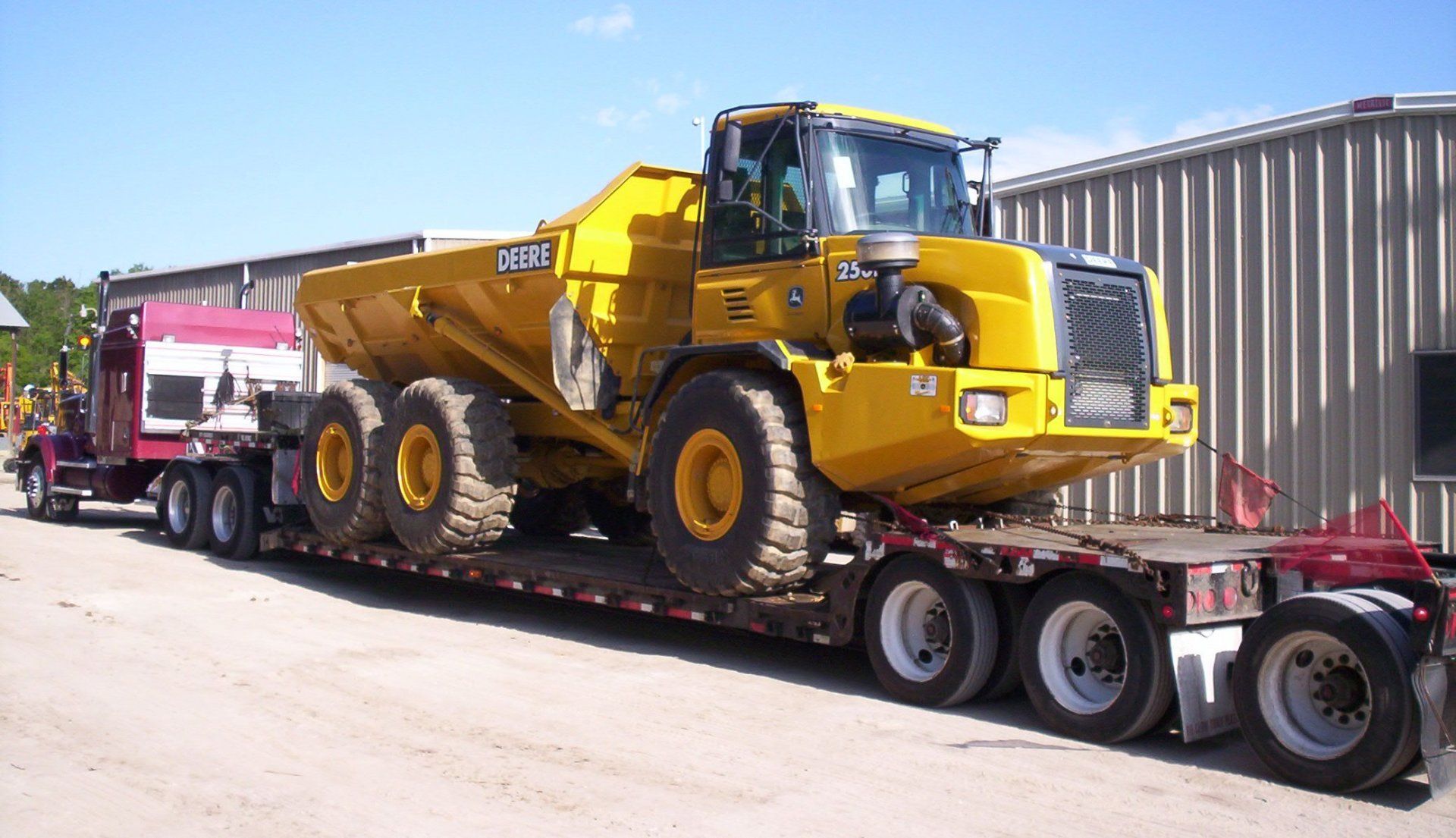 Internaional shipping of a heavy machinery for export.