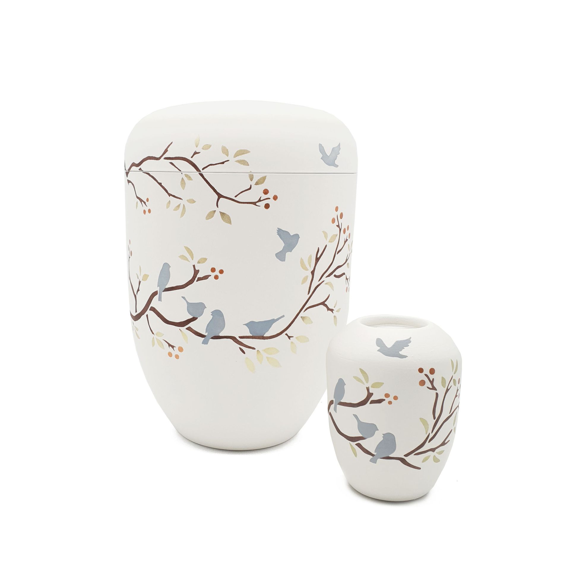 Naturstoffurne mit Gedenklicht Das Urnenatelier