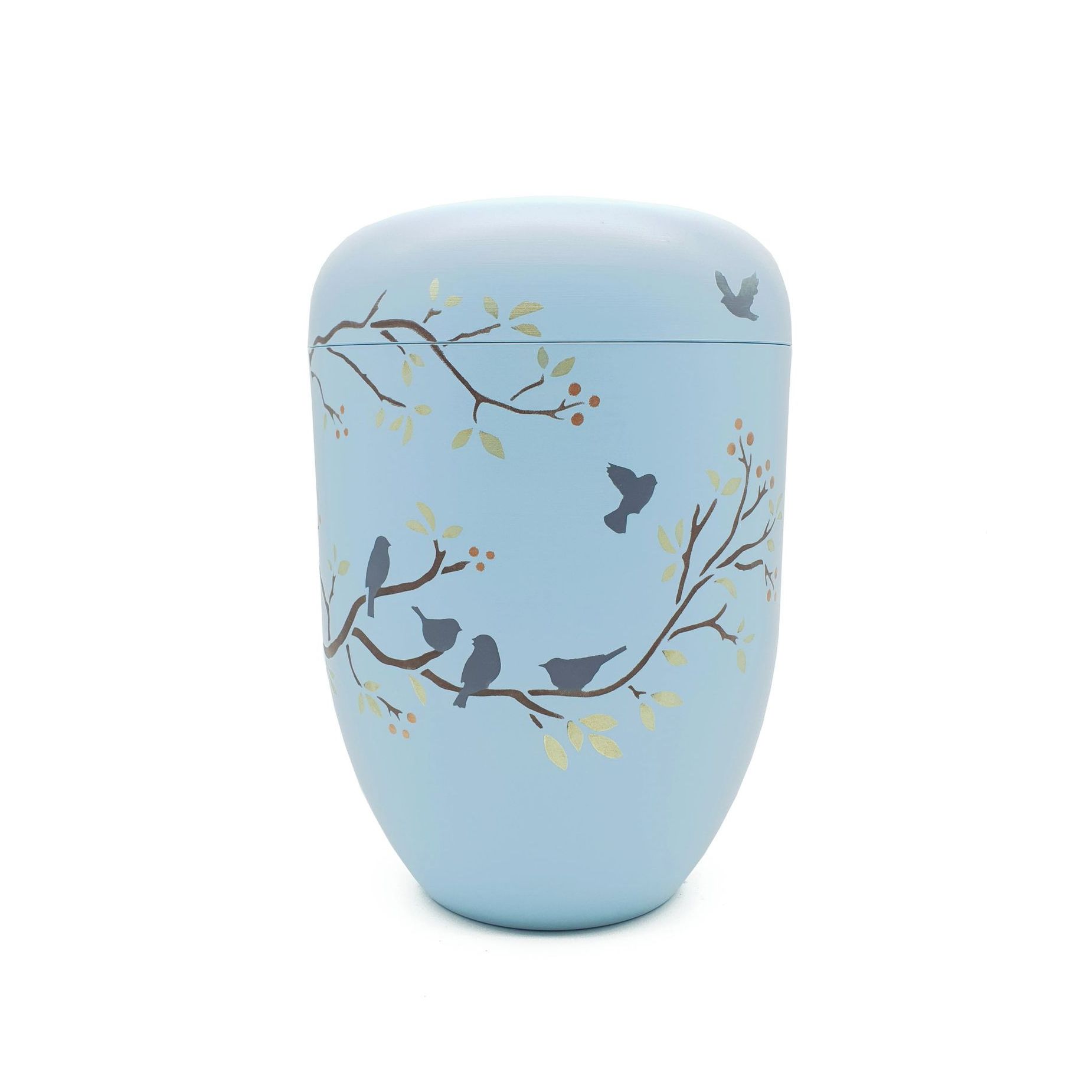 handbemalte Urne Vögel Das Urnenatelier