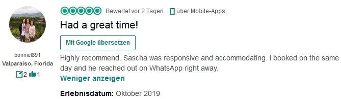 SDS STADTFÜHRUNGEN Sascha Seubert Kundenstimme Bewertung review