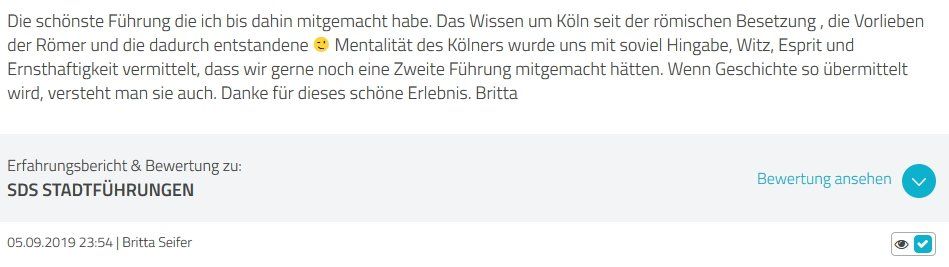 SDS STADTFÜHRUNGEN Sascha Seubert Kundenstimme Bewertung review